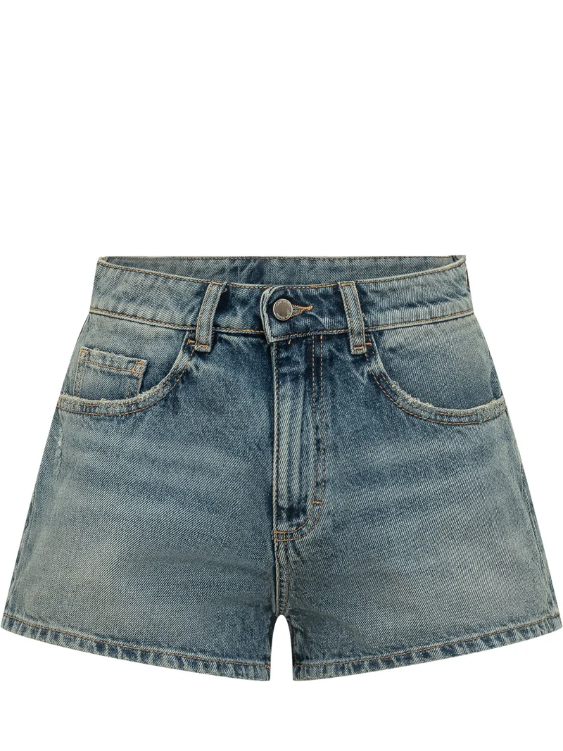 Shorts in denim corti