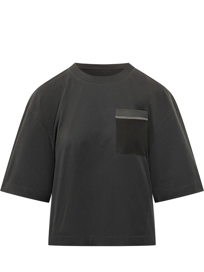 T-shirt Ampia con Tasca