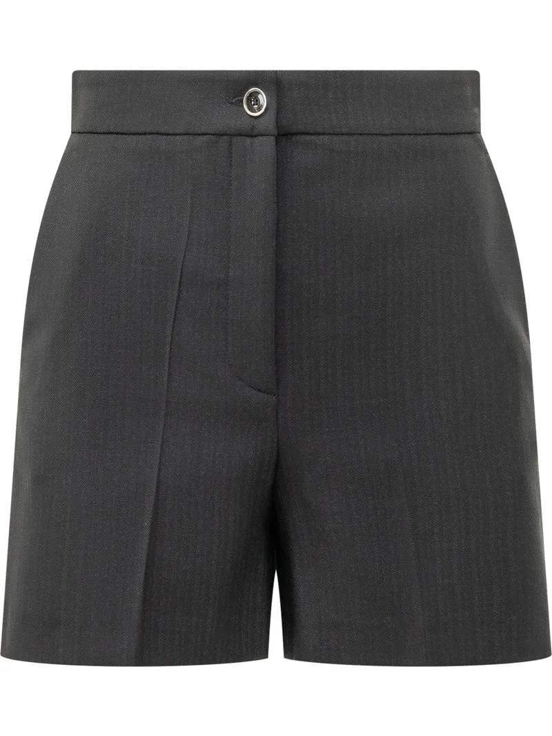 Solanum Shorts con Pieghe
