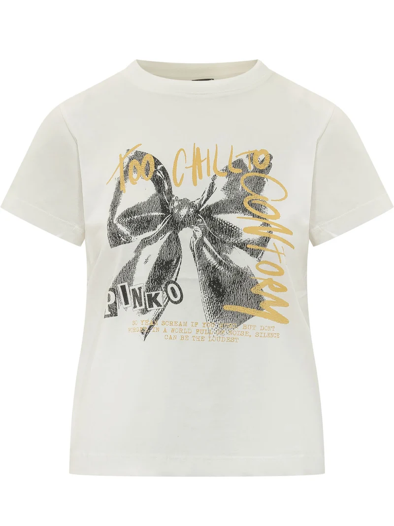 T-shirt Girocollo con Applicazione