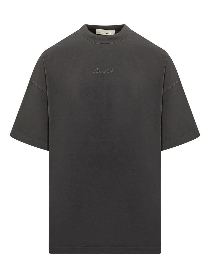 T-shirt con Logo Frontale Ricamato