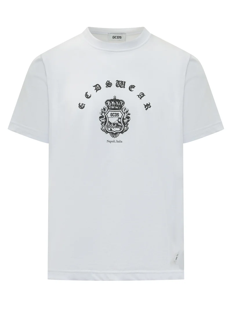 T-Shirt Stemma con Stampa Frontale
