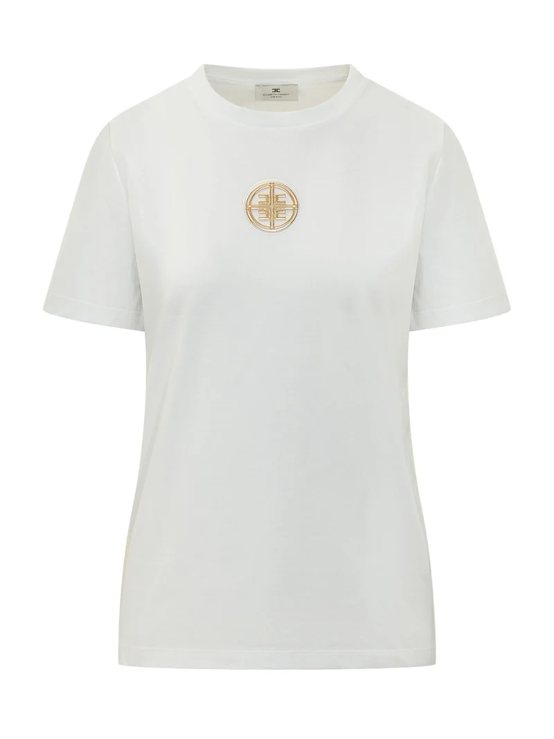 T-shirt con Logo Ricamato