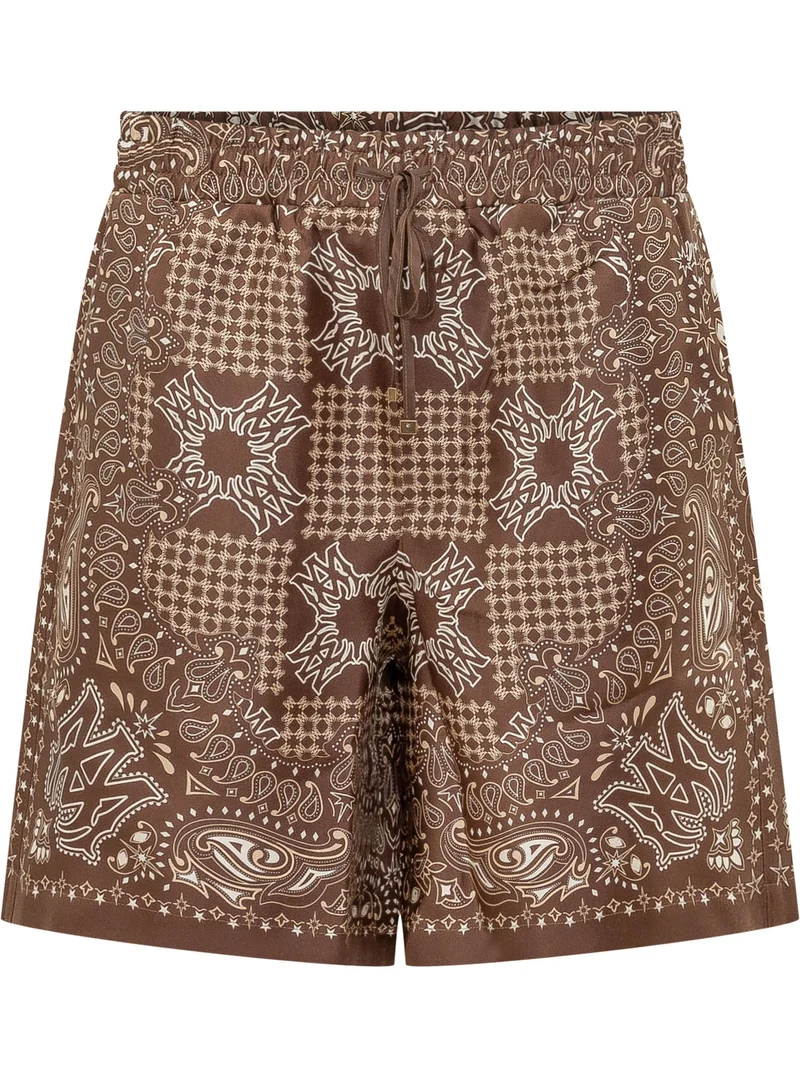 Shorts Check a Stampa Bandana