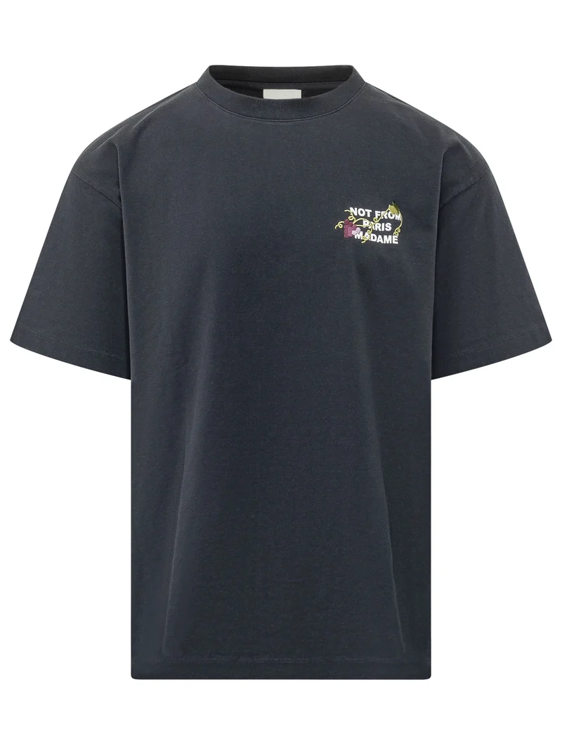 T-shirt Vine Slogan con Ricamo