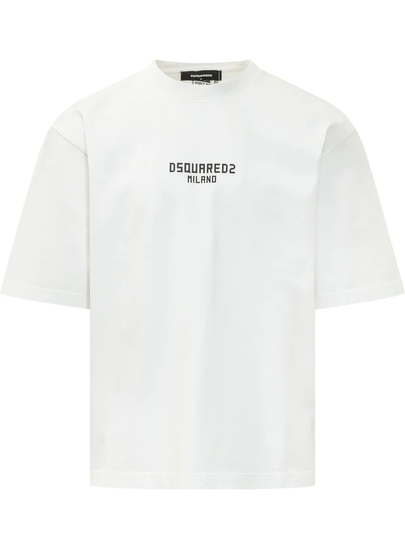 T-shirt Loose Fit con Stampa Logo
