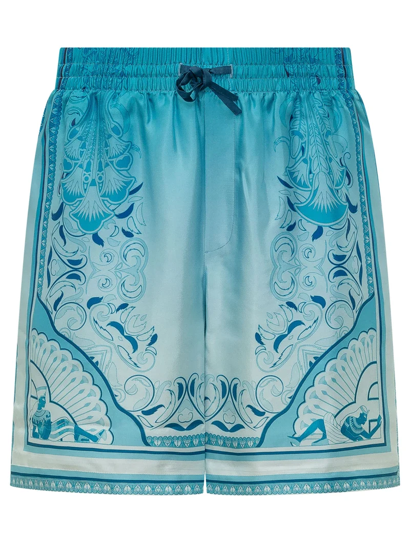 Shorts con Stampa Ornamentale