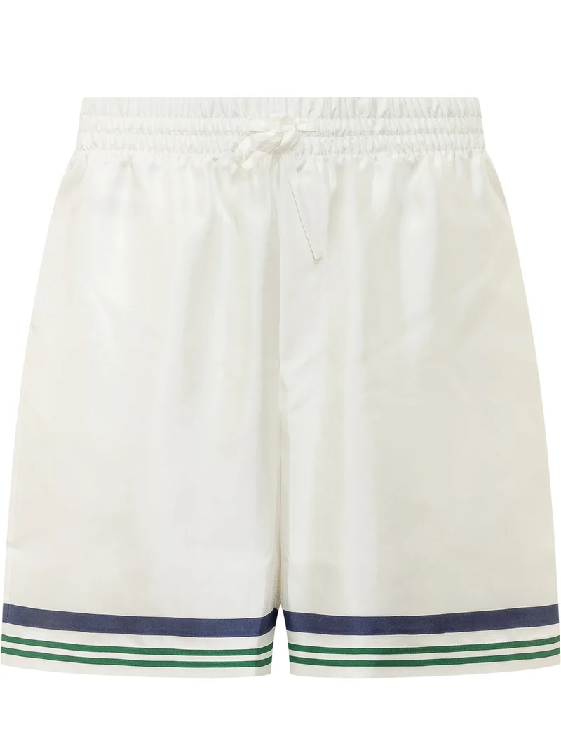Shorts con Bordo a Righe