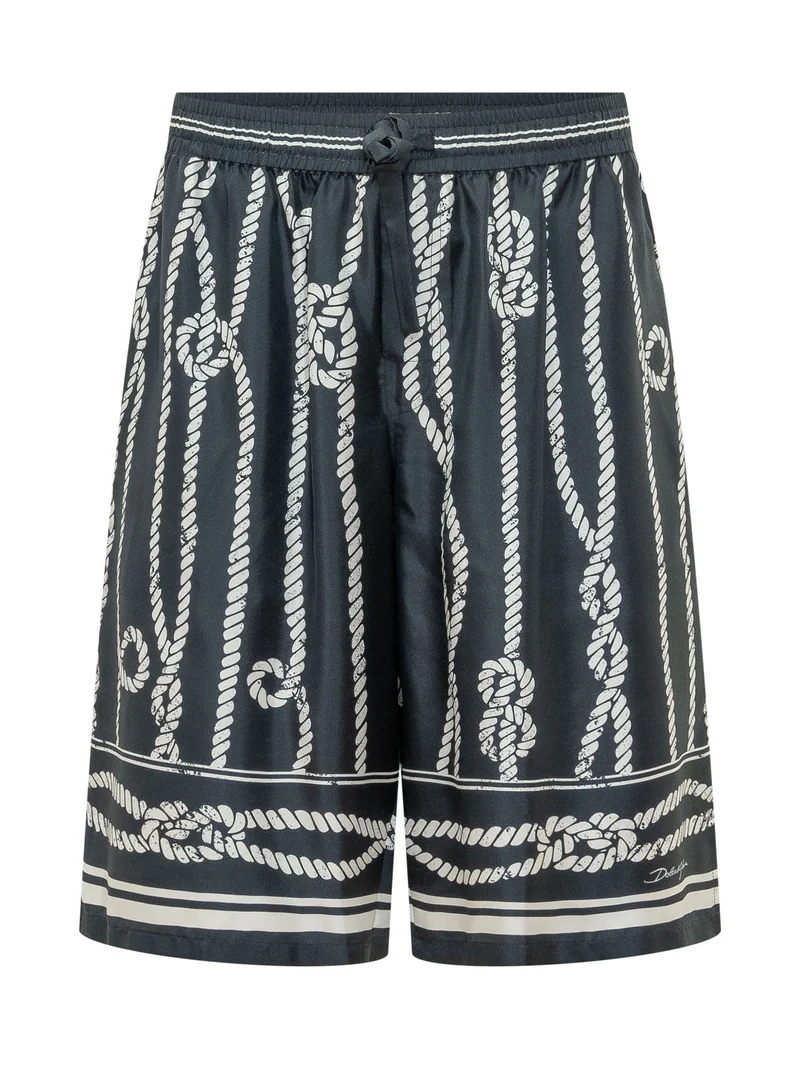 Shorts con Stampa a Corde
