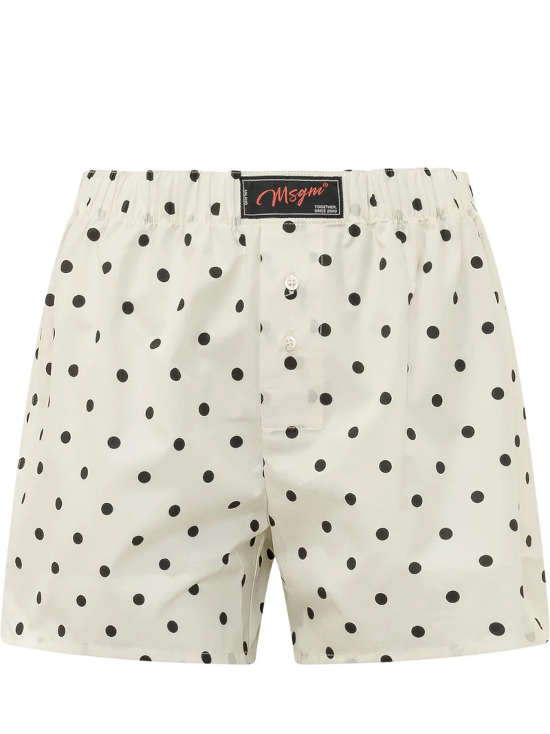 Boxer con Vita Elasticizzata e Stampa Pois