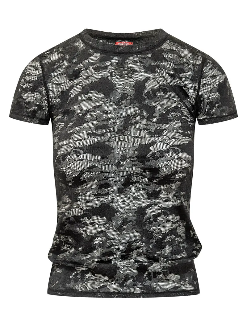 Kasia T-shirt Effetto Pizzo Floreale