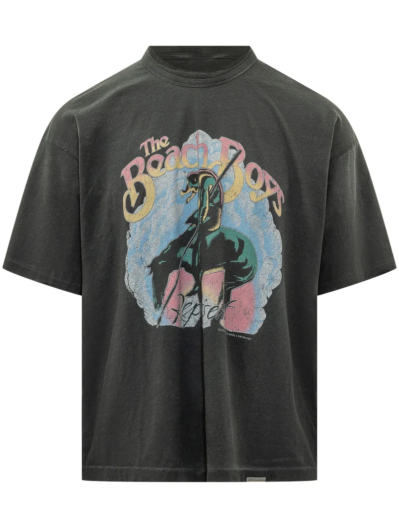 T-shirt Beach Boys con Tasca Applicata