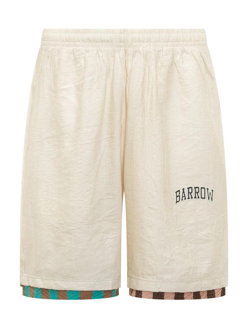 Shorts in Popeline con Logo