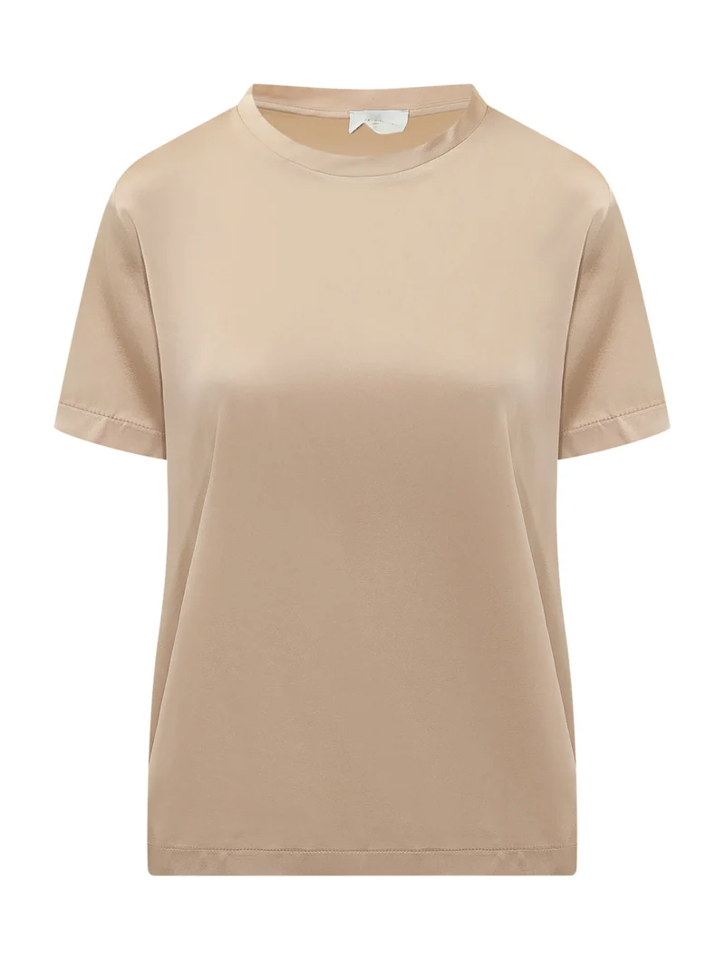 T-shirt in Raso con Girocollo