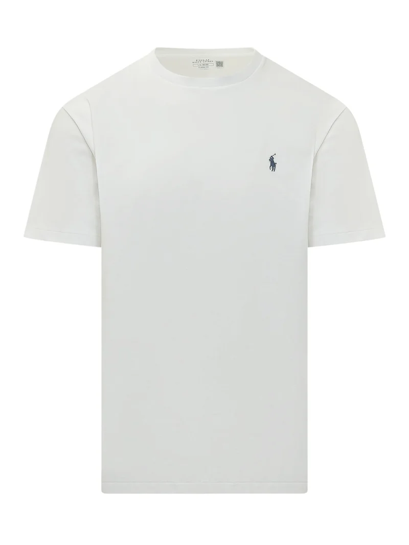 T-shirt a Maniche Corte con Logo Ricamato