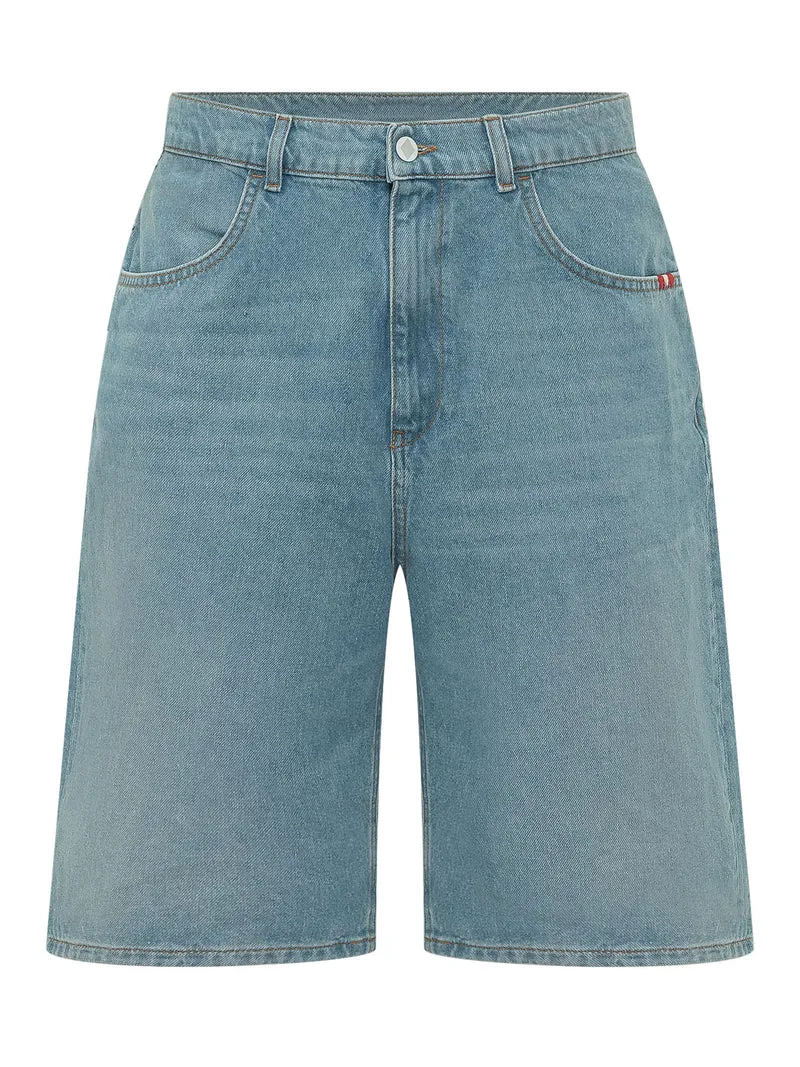 Bermuda Tommy in Denim con Cinque Tasche