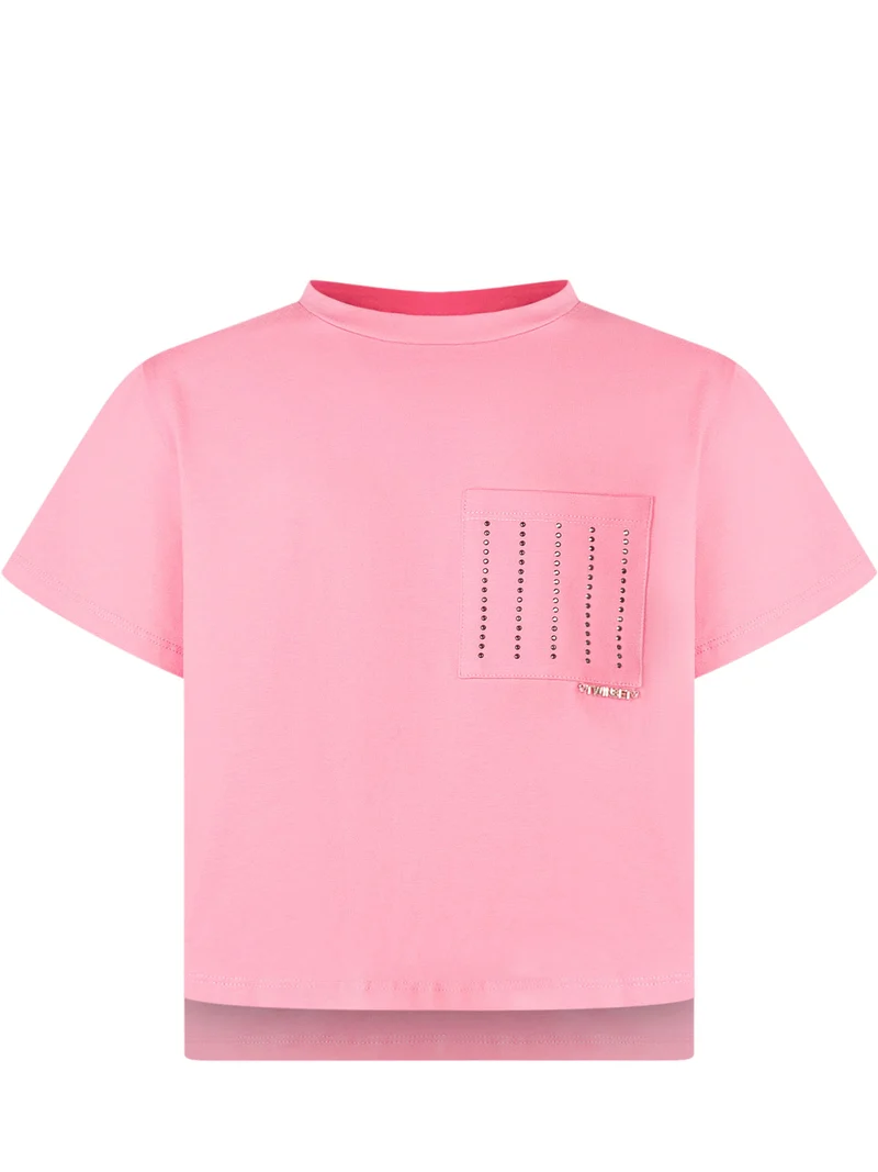 T-shirt con Tasca Decorata