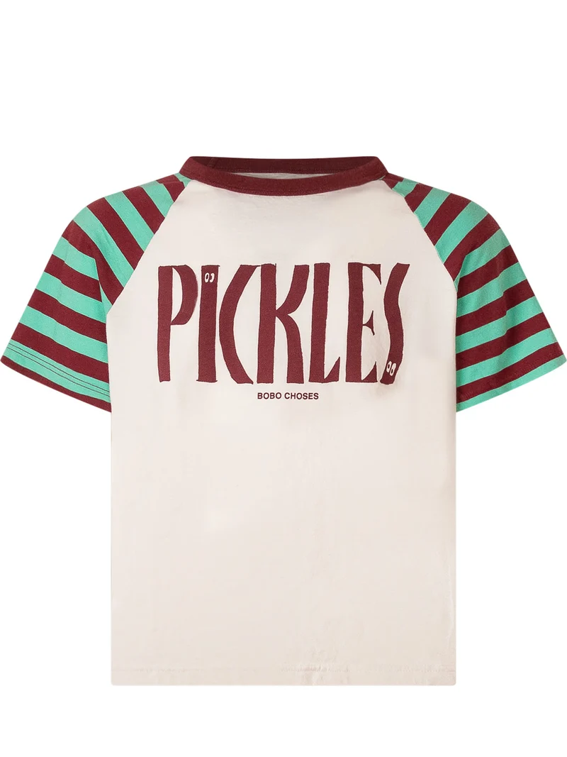 T-shirt Raglan Pickles con Stampa