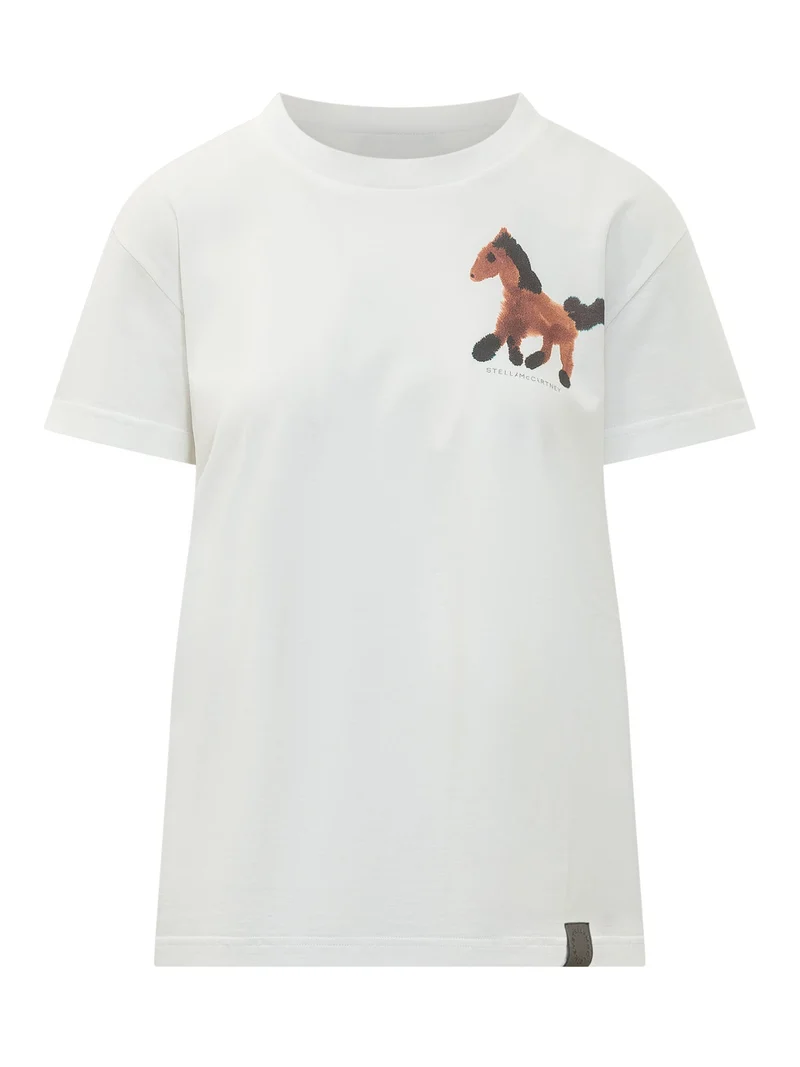 T-shirt con Grafica Cavallo