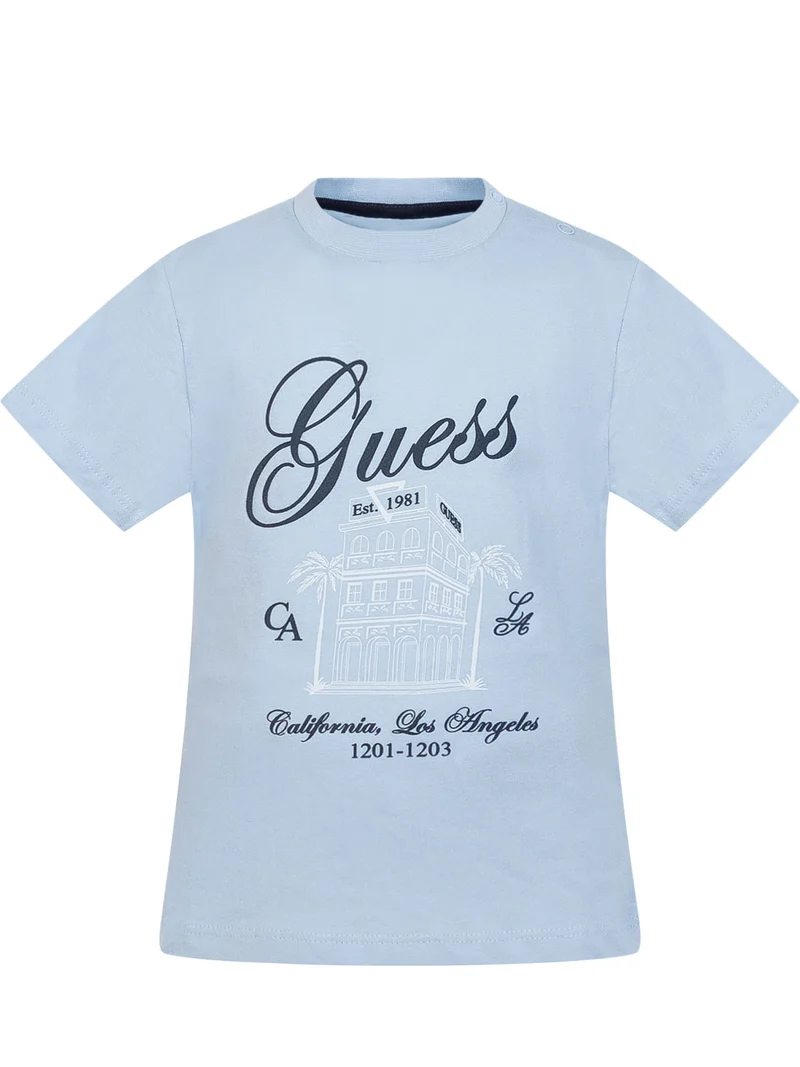 T-shirt a Maniche Corte con Stampa Frontale