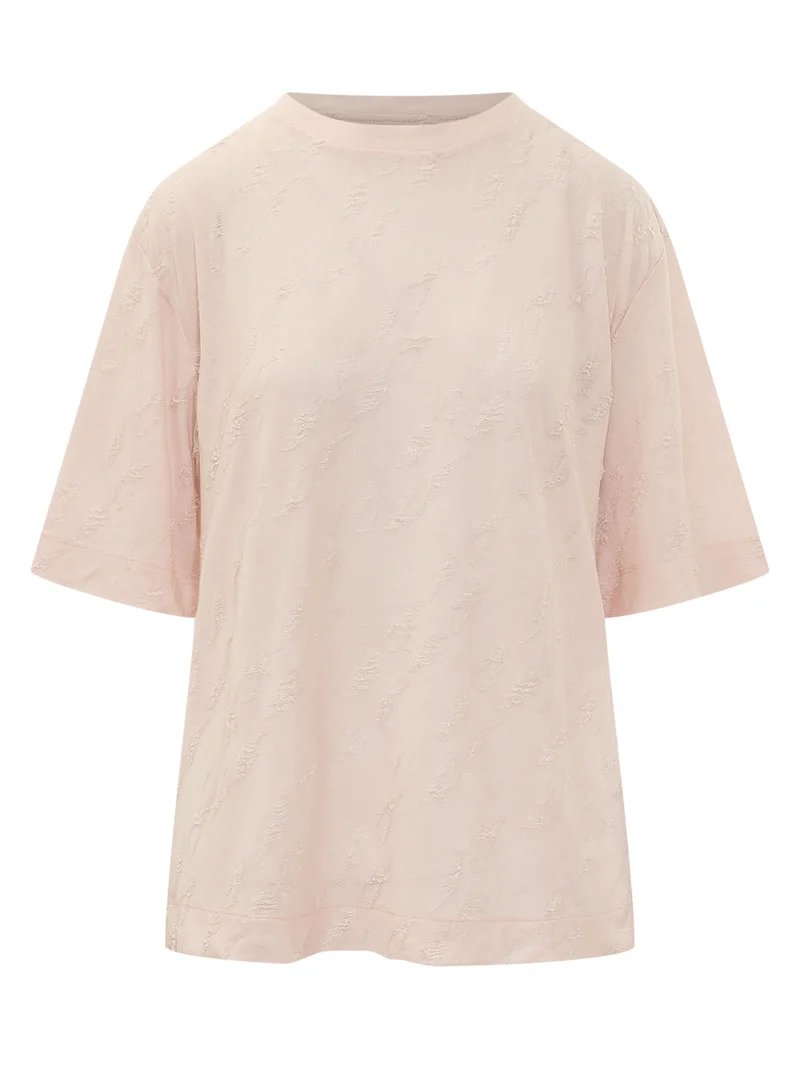 T-shirt Con Texture in Rilievo