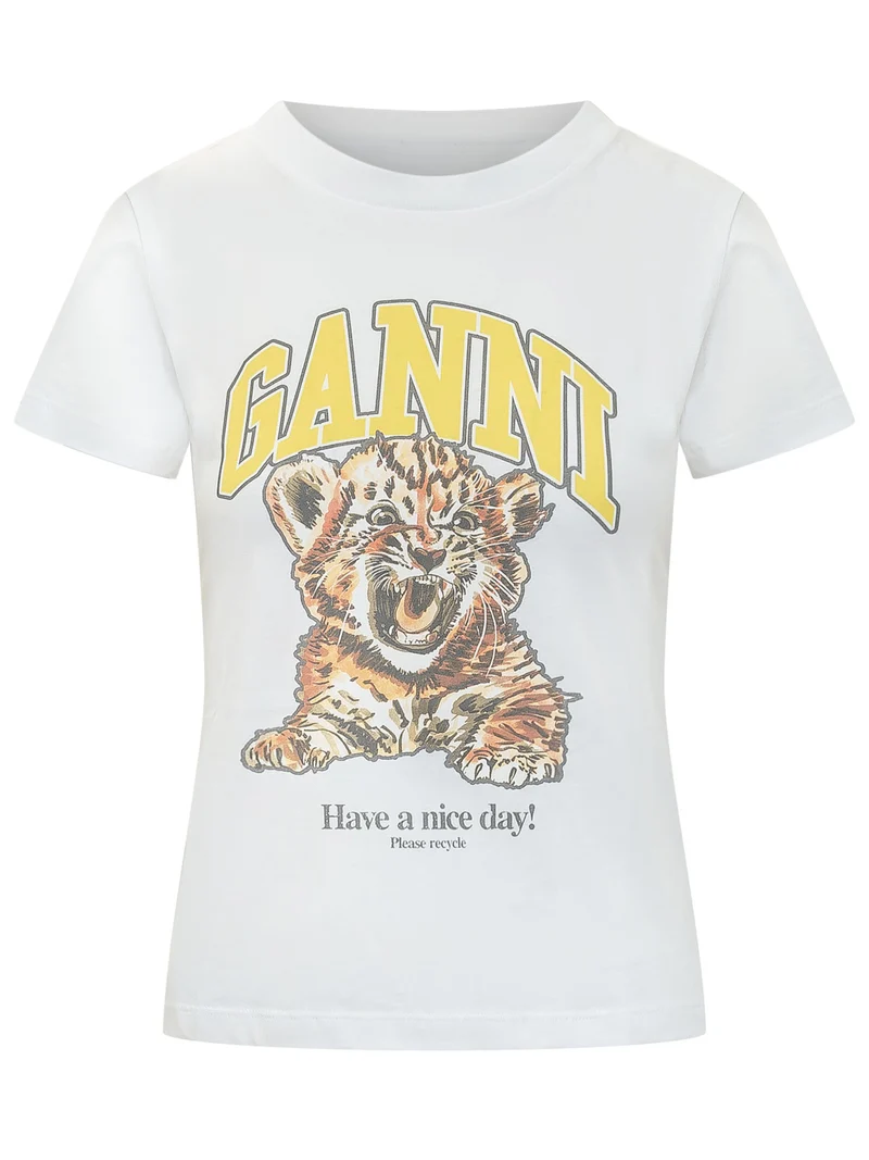 T-shirt Baby Fit con Stampa Tigre