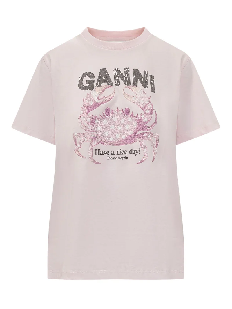 T-shirt Jersey con Stampa Granchio