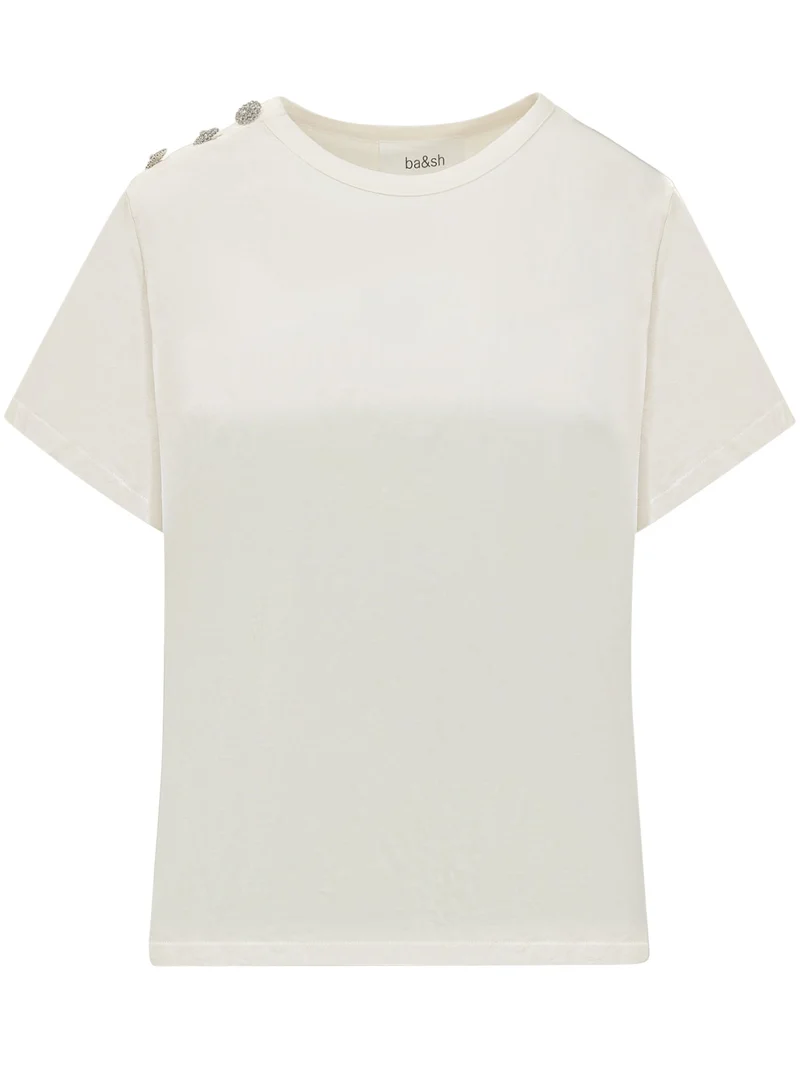 T-shirt con Dettaglio sulle Spalle