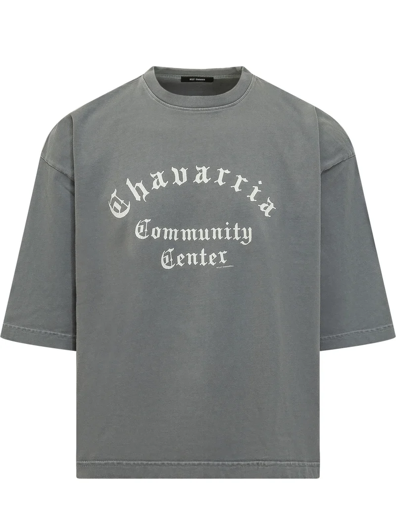 T-shirt con Stampa Frontale