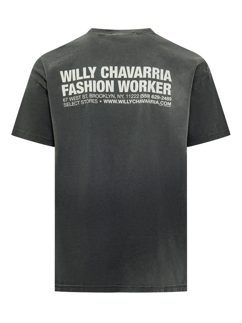 T-shirt con Tasca e Stampa