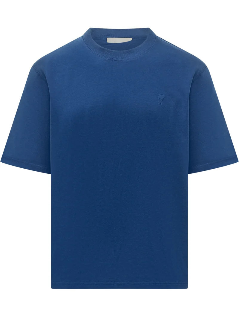 T-shirt Girocollo con Logo a Cuore