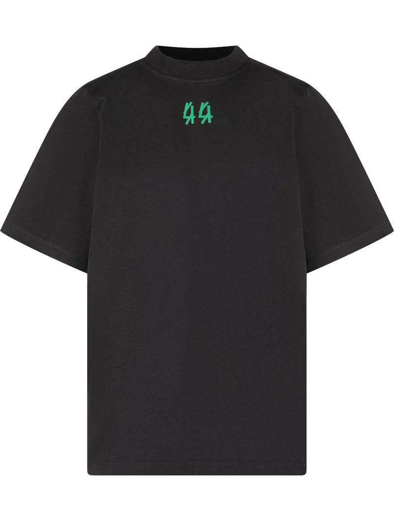 T-shirt con Collo Alto e Logo