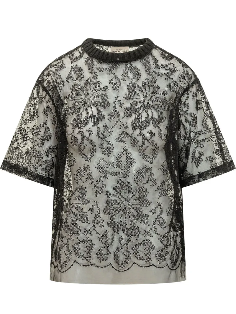 T-shirt Cherice con Motivo Floreale