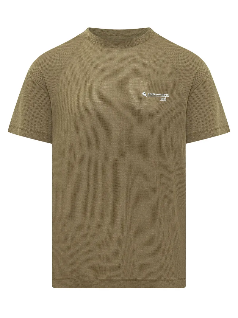 T-shirt Tecnica con Logo sul Petto