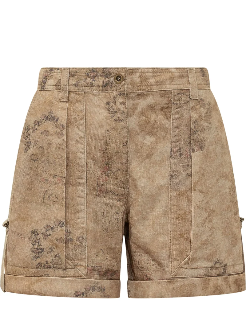 Shorts con Tasche e Risvolto