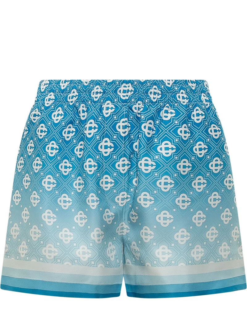 Shorts con Vita Elastica e Stampa Geometrica