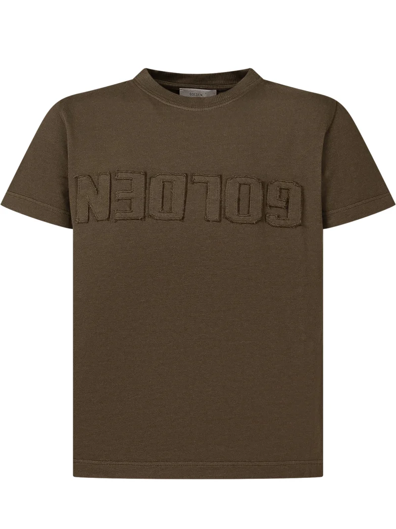 T-shirt con Logo Frontale in Rilievo