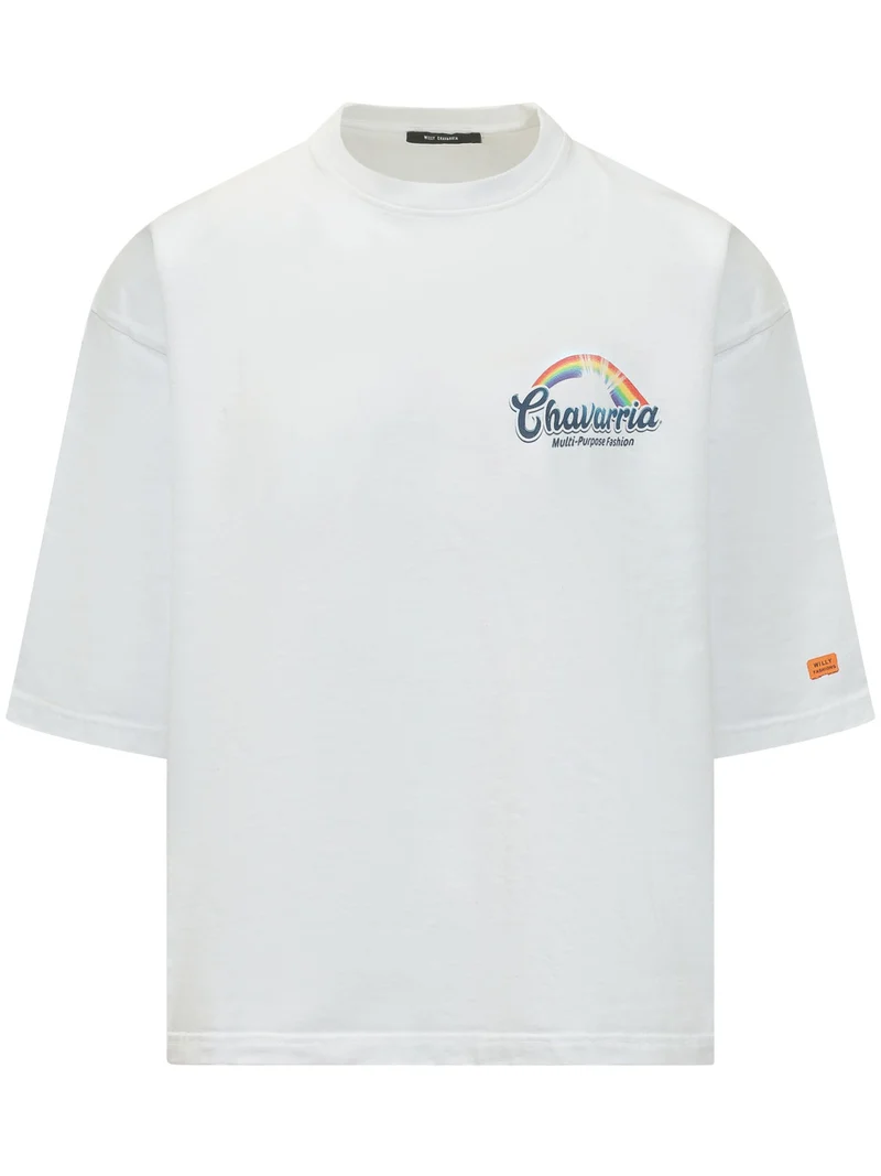 T-shirt con Stampa sul Petto