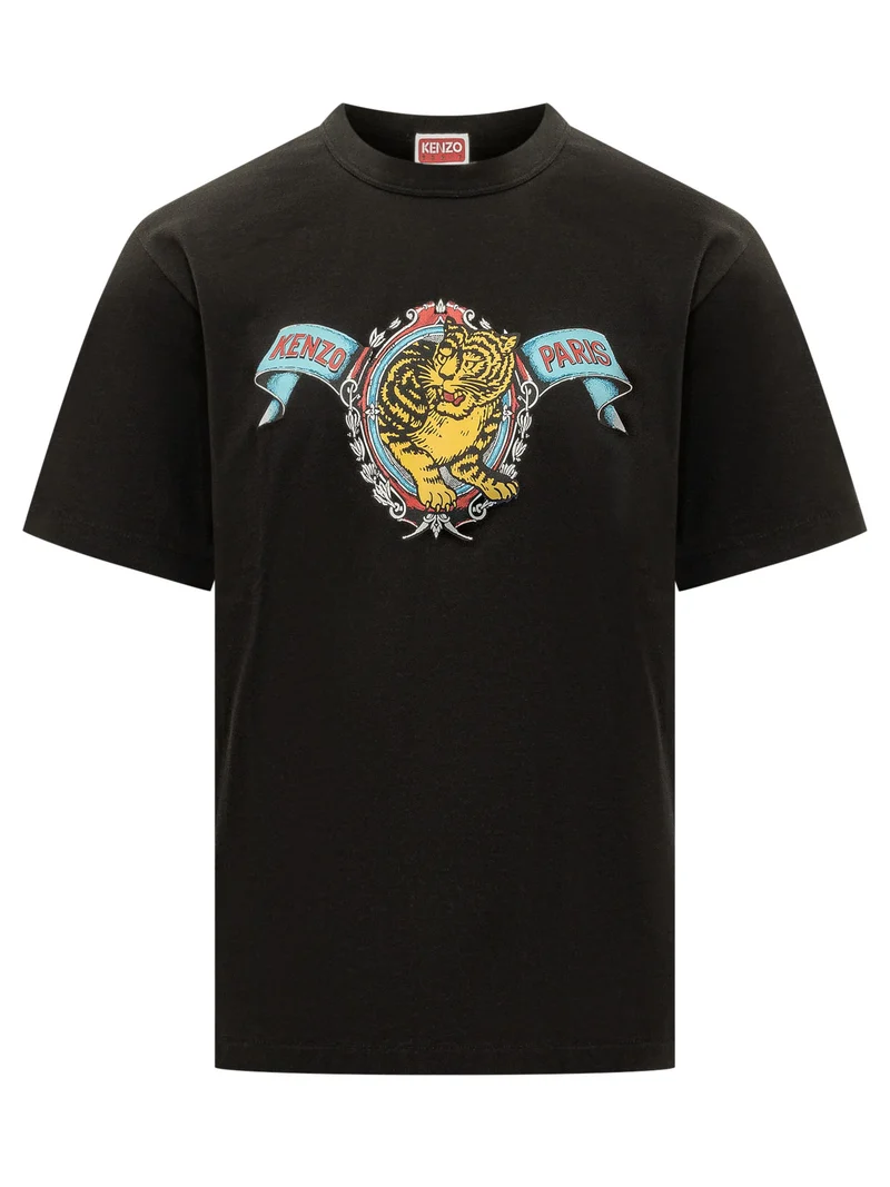 T-shirt Jumping Tiger con Stampa Frontale