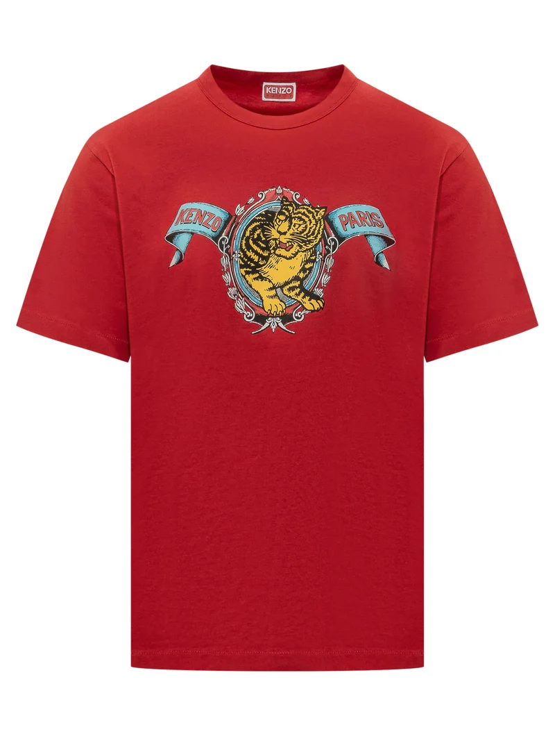 T-shirt Jumping Tiger con Stampa Frontale