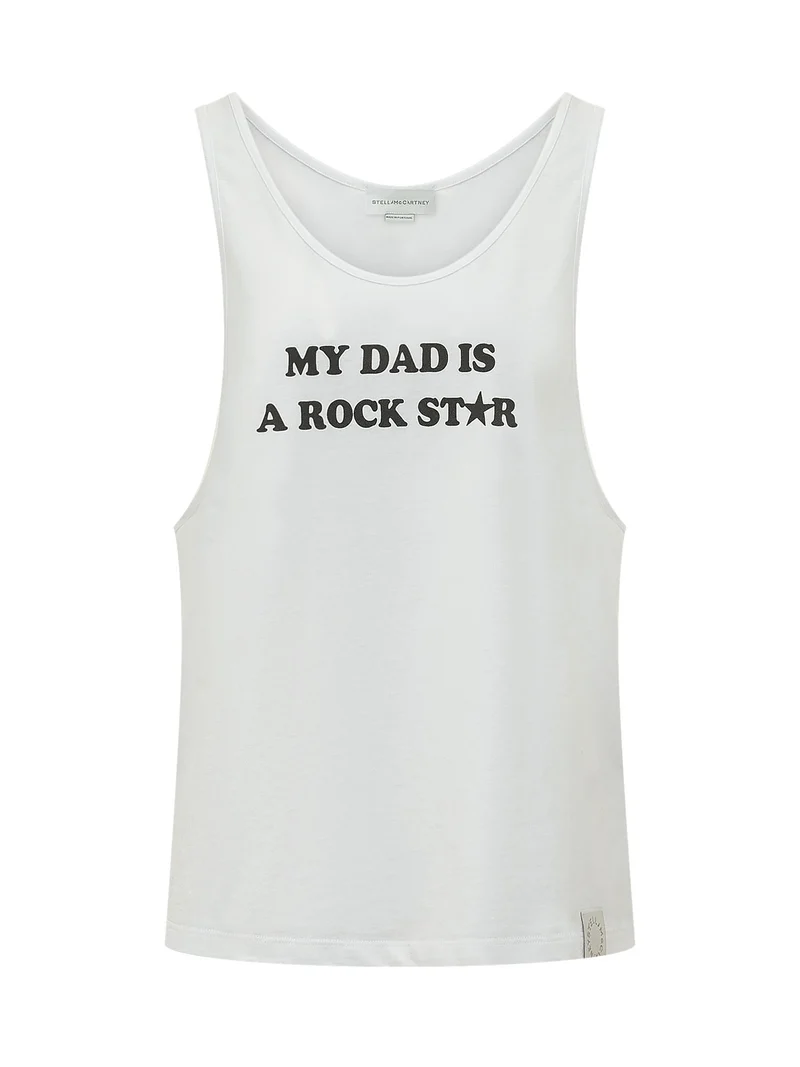 T-shirt con Stampa My Dad is a Rockstar