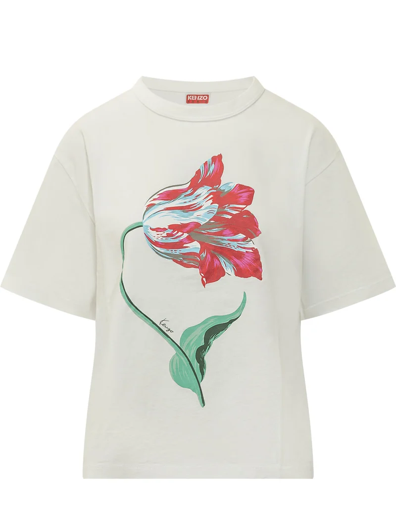 T-shirt Tulip con Stampa Floreale