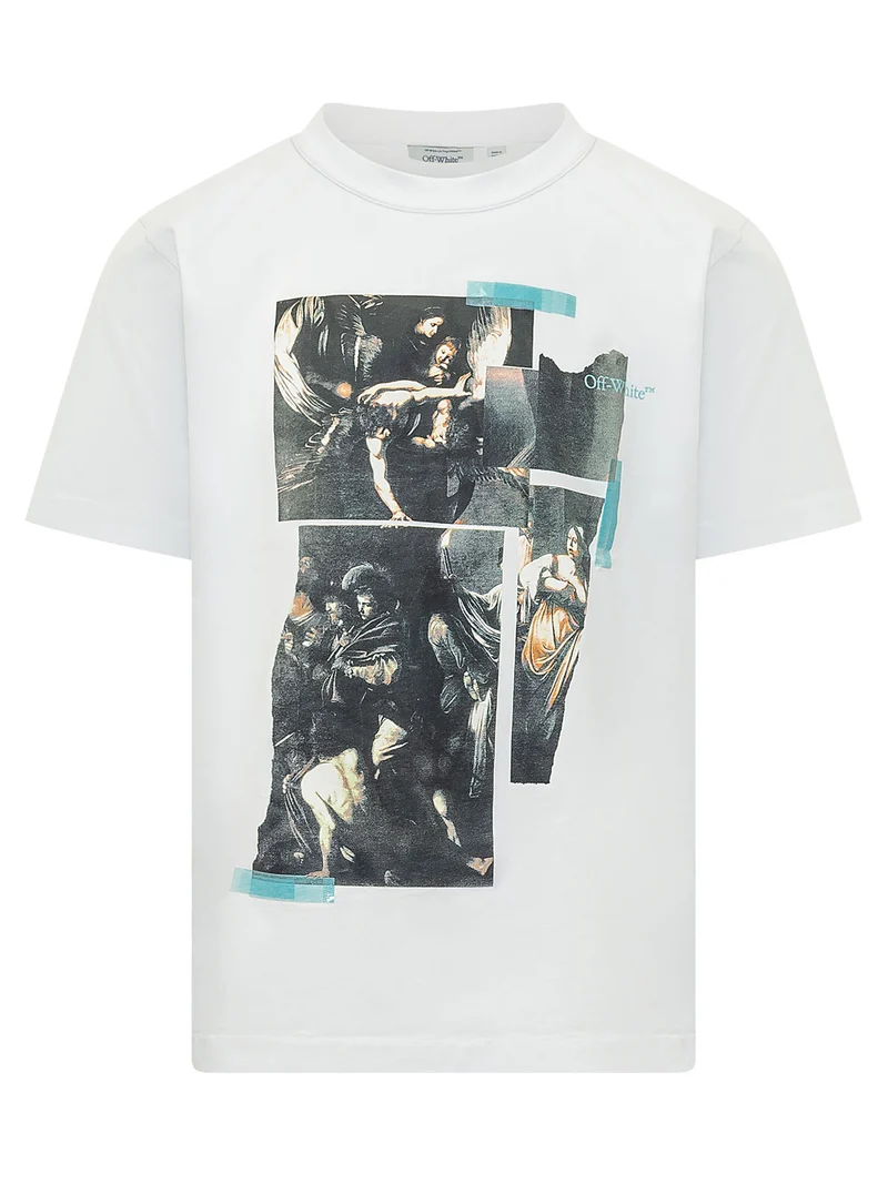 T-shirt Tape Mercy con Stampa Collage