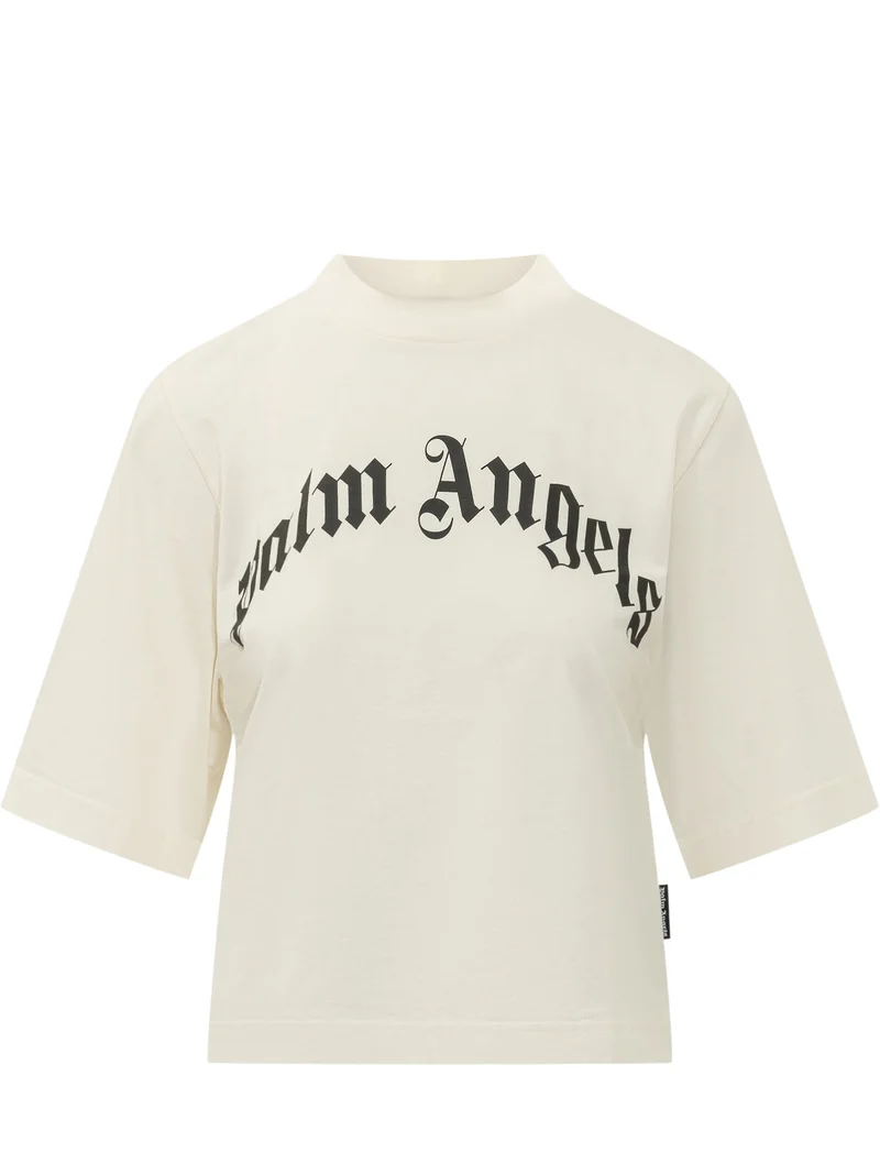 T-shirt Boxy con Logo Curvo