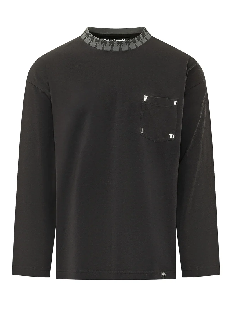 T-shirt con Taschino a Maniche Lunghe