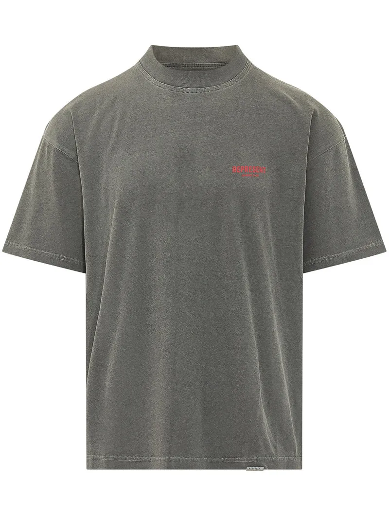 T-shirt Owners Club con Scritta sul Petto