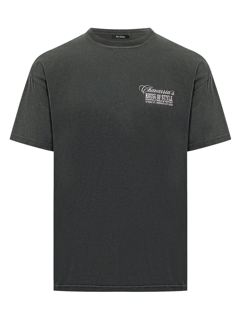T-shirt con Stampa sul Petto
