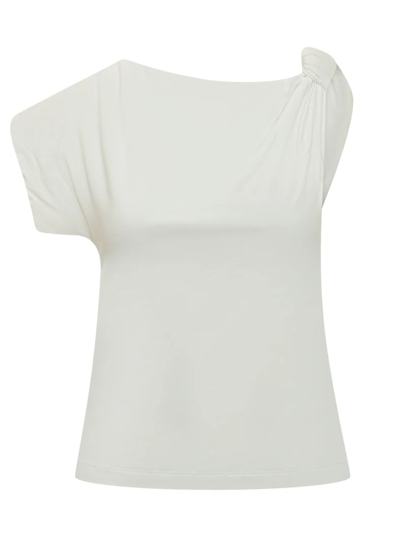 Top Monospalla con Drappeggio