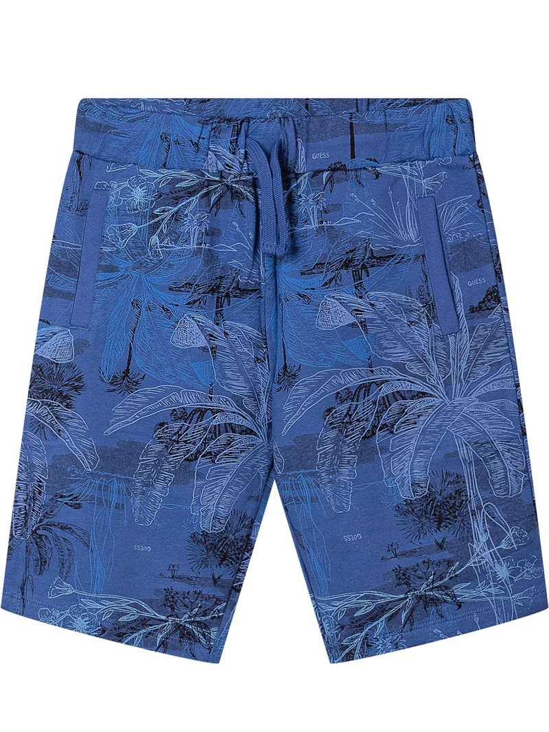 Bermuda French Terry con Stampa Tropicale