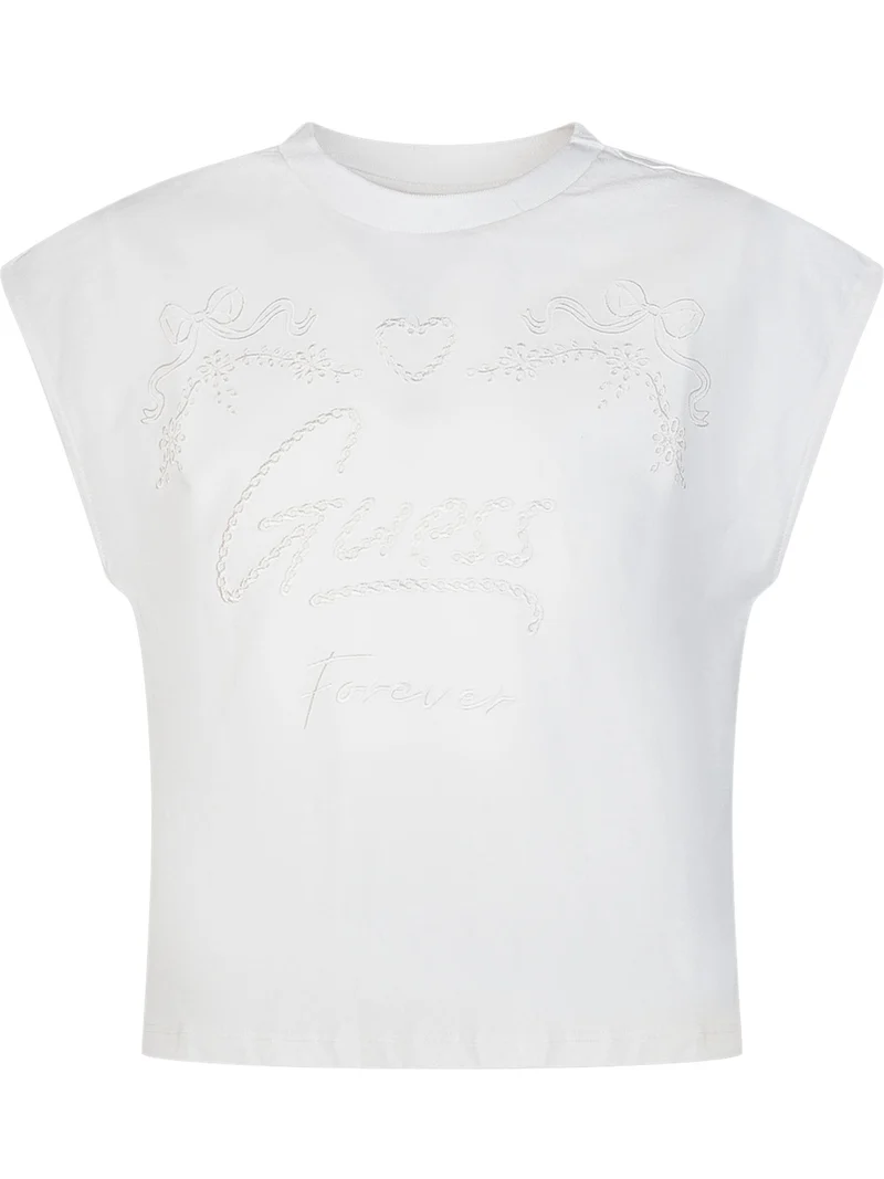 T-shirt Senza Maniche con Ricamo